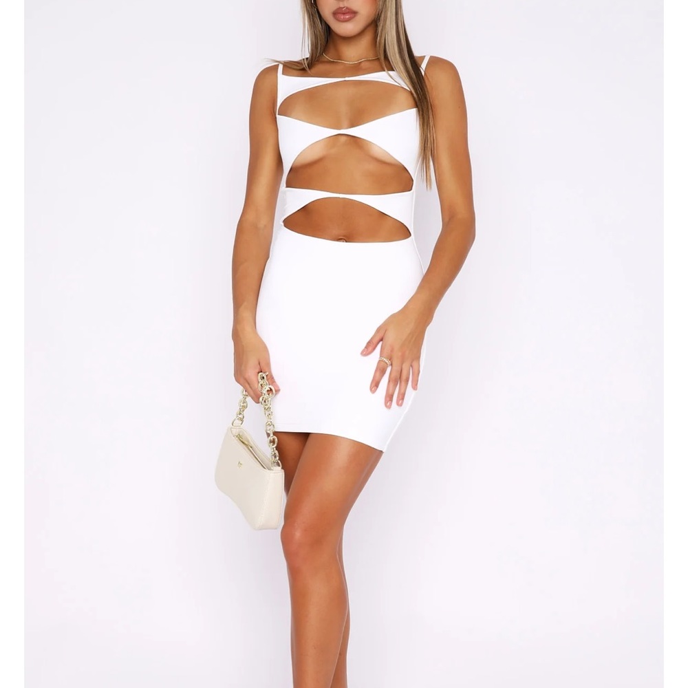 White Fox Eyes On Me Mini Dress White